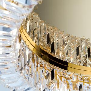 RING modern kristály mennyezeti lámpa, arany, 107 cm