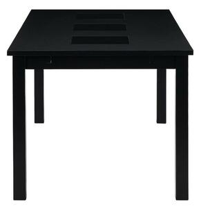 Asztal Riverton 493, Fekete, 75x90x180cm, Hosszabbíthatóság, Közepes sűrűségű farostlemez