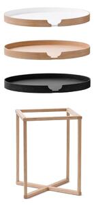 Damieh tölgyfa tárolóasztal levehető asztallappal, 45 x 45 cm - Wireworks
