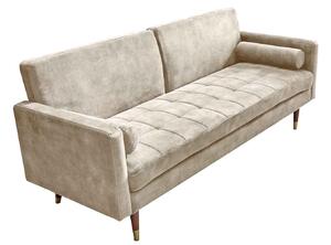 Design ágyazható kanapé Walvia 196 cm pezsgő bársony