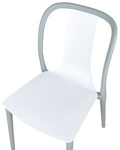 Szürke és fehér kerti szék nyolcdarabos szettben SPEZIA