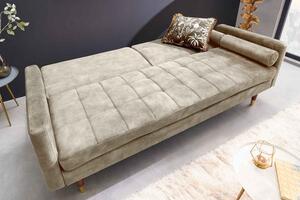 Design ágyazható kanapé Walvia 196 cm pezsgő bársony