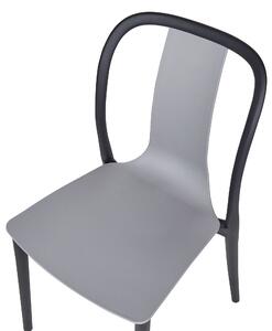 Szürke és fekete kerti szék négydarabos szettben SPEZIA
