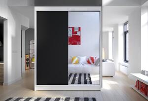 LAMINO I ruhásszekrény, 150x200x58, fekete/artisan