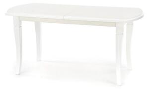 Asztal Houston 1060, Fehér, 74x90x160cm, Hosszabbíthatóság, Közepes sűrűségű farostlemez, Váz anyaga, Bükkfa