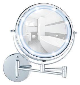 Lumi falra szerelhető nagyítós tükör, LED világítással - Wenko
