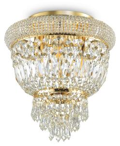 DUBAI klasszikus-kristály mennyezeti lámpa, arany, hármas