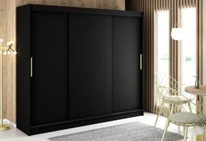 SALI ruhásszekrény,250x200x62,fekete