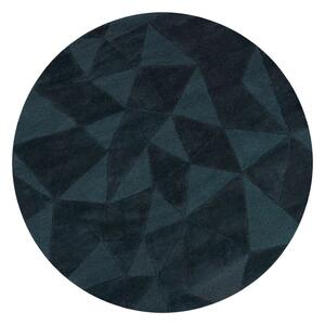 Kékeszöld kézi szövésű gyapjú kerek szőnyeg ø 160 cm Shard Teal – Flair Rugs