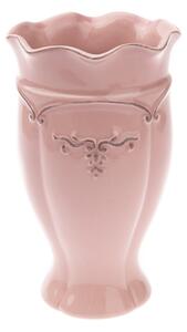 Renaissance kerámia váza, rózsaszín, 18 cm