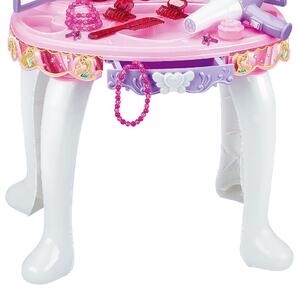 Játék fésülködő asztal hercegnős, lila-rózsaszín