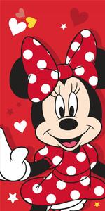 Disney Minnie Red heart fürdőlepedő, strand törölköző 70x140cm