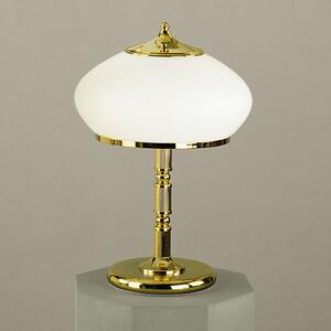Empire klasszikus asztali lámpa arany, opál búra, 2xE27
