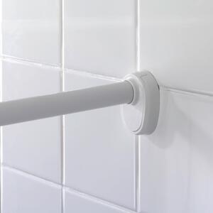 Fehér univerzális sarok zuhanyfüggönyrúd, ø 2,8 cm - Wenko