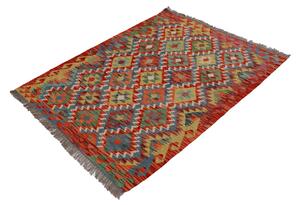 Kilim szőnyeg Chobi 141x110 kézi szövésű afgán gyapjú kilim