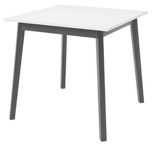 Asztal Edmond 109, 77x85cm, Fekete, Fehér