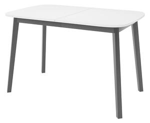 Asztal Edmond 110, 77x80cm, Fekete, Fehér