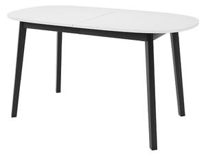 Asztal Edmond 114, 77x80cm, Fekete, Fehér