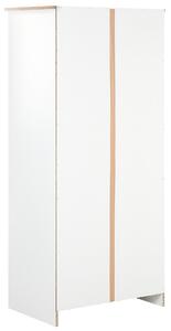 Kétajtós Fehér Gardróbszekrény 52 x 79 x 180 cm SELLIN