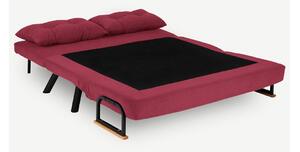 Design összecsukható kanapé Hilarius 133 cm piros-barna