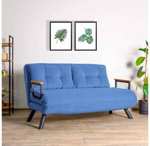 Design összecsukható kanapé Hilarius 133 cm kék