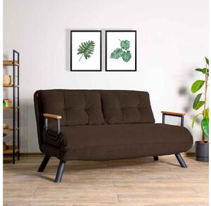 Design összecsukható kanapé Hilarius 133 cm barna