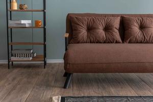 Design összecsukható kanapé Hilarius 133 cm világosbarna