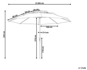 Smaragdzöld napernyő ⌀ 285 cm BIBIONE