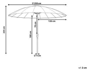 Világosszürke napernyő ⌀ 255 cm BAIA