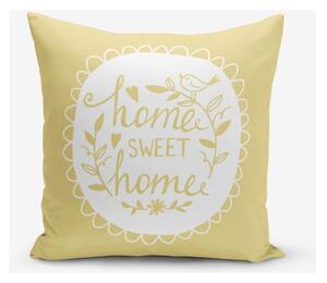 Home Sweet Home sárga párnahuzat, 45 x 45 cm - Minimalist Cushion Covers