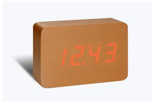Brick Click Clock narancssárga ébresztőóra piros LED kijelzővel - Gingko