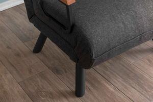 Design összecsukható fotel Hilarius sötétszürke