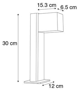 Ipari álló kültéri antracit lámpa 30 cm IP44 - Baleno