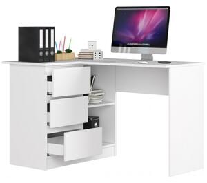 Sarok íróasztal 124x85cm fehér