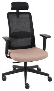 GRO-Nico BS HD Black ergonomikus forgószék deréktámasszal és fejtámlával