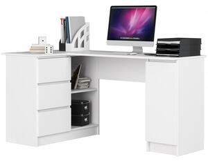Sarok íróasztal 155x85cm fehér