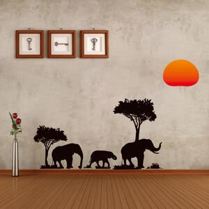 Falmatrica"Afrikai elefántok" 37x89 cm