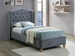 ASPEN Velvet kárpitozott ágy, 90x200, bluvel 14