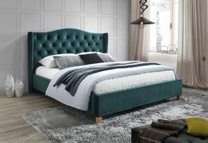 ASPEN Velvet kárpitozott ágy, 160x200, bluvel 78
