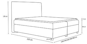 PRIMO kárpitozott ágy + topper, 120x200, inari 87