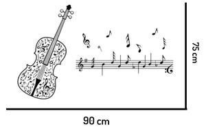 Falmatrica"Hegedű és hangjegyek" 90x75 cm
