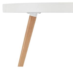 Opus fehér dohányzóasztal bükkfa lábakkal, ⌀ 90 cm - Furnhouse