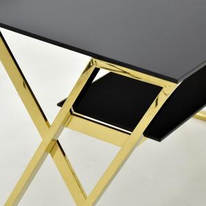 Historino íróasztal fekete-arany 119x58x74 cm