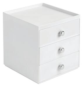 3 fiókos fehér tároló, magasság 18 cm - InterDesign