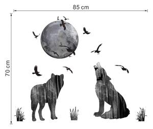 Falmatrica "Farkasok és a Hold" 70x85cm
