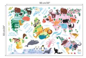 Falmatrica "A világ színes térképe 3" 70x90cm