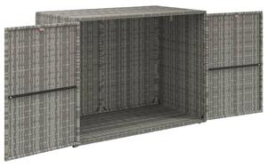 VidaXL szürke polyrattan kerti tárolószekrény 100 x 55,5 x 80 cm