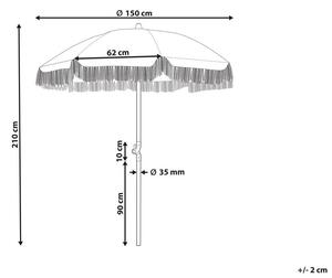 Fehér napernyő ⌀ 150 cm MONDELLO