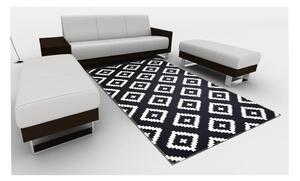 Winston fekete-fehér szőnyeg, 80 x 150 cm - Vitaus