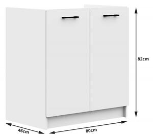 Alsó konyhaszekrény a mosogatóhoz fehér 80x46cm